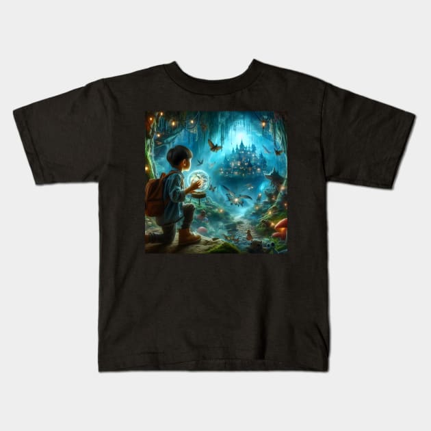 Magical Portal Adventure Kids T-Shirt by Theme Fusion